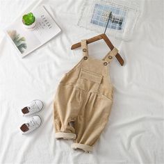 Girls Corduroy Solid Casual Jumpsuits - PrettyKid Casual Beige Cotton Bodysuit, Beige Cotton Jumpsuits And Rompers For Fall, Brown Cotton Winter Jumpsuits And Rompers, Casual Cotton Bodysuit For Winter, Casual Brown Cotton Bodysuit, Winter Corduroy Overalls, Beige Cotton Overalls, Sales Girl, Clean Heart