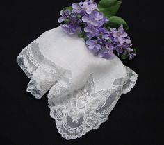 "White sheer linen and lots of lace- a vintage hanky for the bride, a gift or to collect. This one is 12 1/2\" and in mint condition- Beautiful! Thanks for visiting... I combine shipping and am happy to provide a shipping quote to international shoppers." Elegant Wedding Handkerchief With Lace Work, Elegant Lace Wedding Handkerchief, Elegant Lace Work Handkerchief For Wedding, Elegant Lace Work Wedding Handkerchief, Vintage Lace Trim Handkerchiefs For Wedding, Lace Handkerchiefs With Lace Trim For Wedding, Vintage Lace With Lace Trim For Ceremony, Elegant Lace Handkerchiefs With Lace Trim, Vintage Wedding Handkerchiefs With Lace Trim