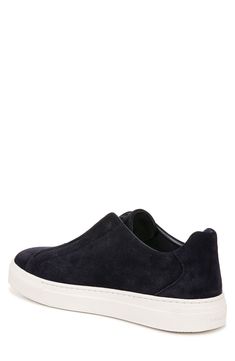 Amplify the casual refinement of your everyday look with this classic slip-on sneaker fashioned from smooth suede. Leather upper and lining/rubber sole Imported Classic Low-top Slip-ons With Suede Lining, Modern Suede Slip-on Sneakers, Modern Slip-ons With Suede Lining, Suede Cushioned Slip-on Sneakers, Cushioned Suede Slip-on Sneakers, Cushioned Slip-on Suede Sneakers, Suede Slip-on Sneakers With Cushioned Footbed, Classic Slip-on Low-top Sneakers, Slip-on Sneakers With Suede Lining