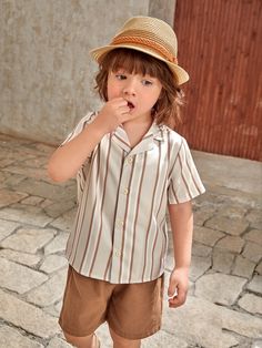 Vintage Outfits Boys, Boys Summer Fashion, Shein Kids, Boys Summer Outfits, Toddler Boy Outfits, Summer Boy