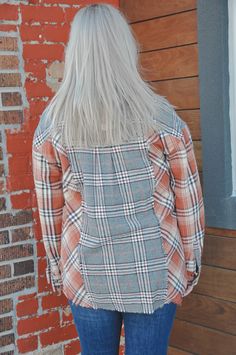 The Brick Mixed Plaid Button Down Top is a stylish and versatile garment designed for a relaxed and trendy look. This top features a mixed plaid pattern, adding a touch of rustic charm to your ensemble. It is crafted with a high-low hemline, creating an interesting silhouette, and has a distressed hem for added character. The top is not lined, providing a lightweight and breathable feel. Made entirely from 100% cotton, it ensures comfort and breathability, making it a great choice for casual wea The Brick, Form Fitting Dress, Plaid Design, Clothing Co, Plaid Pattern, Rustic Charm, New Outfits, Clothing Items, High & Low