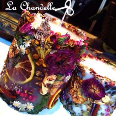 a close up of a cake with flowers on it