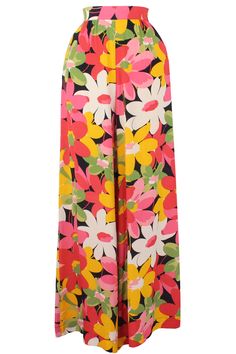 Chic Bottoms With Vibrant Print For Spring, Multicolor Floral Print Rayon Bottoms, Spring Floral Print Viscose Bottoms, Spring Multicolor Rayon Bottoms, Multicolor Bottoms For Spring Daywear, Multicolor Floral Print Feminine Bottoms, Feminine Multicolor Floral Print Bottoms, Elegant Multicolor Floral Print Bottoms, Power Fashion