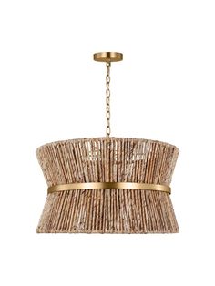 a chandelier hanging from the ceiling with gold trimmings and a light fixture