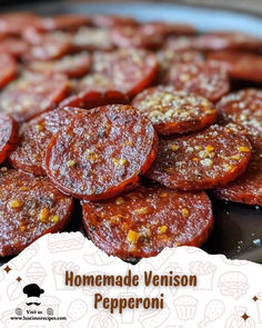 the homemade venison pepperoni is ready to be eaten