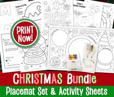 christmas printables and activity sheets for kids