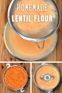 how to make homemade lentil flour in a food processor - step by step instructions