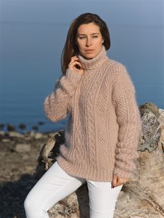 Check out mohair sweater you get very warm and cozy clothing More colours and models  show  www.etsy.com/shop/MagicclewByLesia Body ligth 64 cm or  25 inches body width 49 cm or 19 inches Sleeve measured from the neckline to the end of the cuff 58-59  cm or  23 inches Size M-L, medium Made from yarn PREMIUM QUALITY MOHAIR YARN All the measurement are taken without the item and not streetched. Please, check carefully the described measurements before you decide to purchase this item If you have a Knitted Alpaca Turtleneck Sweater, Alpaca Turtleneck Sweater For Fall, Fitted Mohair Turtleneck Sweater, Winter Mohair Turtleneck Sweater, Beige Knitted Turtleneck Sweater, Beige Mohair Winter Sweater, Mohair Turtleneck Sweater For Fall, Cozy High Neck Hand Knitted Sweater, Beige Hand Knitted Turtleneck Sweater