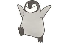 a cartoon penguin standing on its hind legs