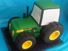 a cake made to look like a tractor