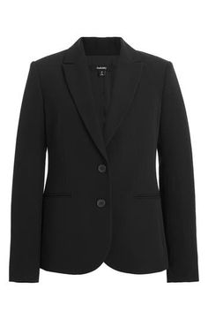 Designed to be breathable and resist wrinkles, this classic blazer is a breeze to style up or down depending on your agenda. Notched lapels Lined 77% polyester, 18% rayon, 5% spandex Machine wash, dry flat Imported Classic Career Blazer With Welt Pockets, Classic Blazer With Welt Pockets For Career, Sleek Single Button Blazer For Business Casual, Classic Blazer With Lapel Collar For Career, Classic Career Blazer With Pressed Crease, Sleek Single Button Career Blazer, Sleek Notched Blazer For Business Casual, Classic Blazer For Career, Classic Career Blazer With Suit Collar