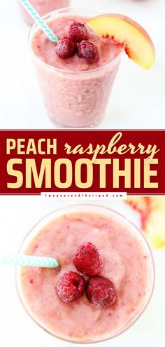 Peach Raspberry Smoothie Raspberry Peach Smoothie, Smoothie Raspberry, Mousse Dolce, Smoothie Fruit, Peach Smoothie, Kitchen Top, Dessert Smoothie, Breakfast And Brunch, Tasty Breakfast