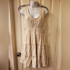 Questions? Just Ask! Beige Lined Casual Sundress, Casual Beige Lined Sundress, Casual Lined Mini Dress For Daytime, Beige Cotton Daytime Dress, Beige Cotton Dress For Daytime, Sleeveless Beige Mini Dress For Daytime, Beige Sleeveless Mini Dress For Daytime, Altard State Dresses, Altard State