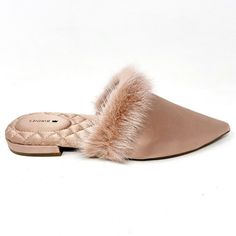 Condition: New With Box And Dust Bag Size: Women's Material: Mink Fur Color: Rose Style: Loafers Style Loafers, Luxury Sleepwear, Wedding Slippers, Embroidered Flats, Velvet Flats, The Dove, Velvet Loafers, French Rose, Fur Shoes