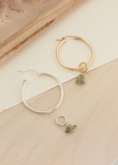 We wanted to add a pop of color to our classic hoops! These gemstone charms come in a pair of two so that you can add them to our classic hoops found here: Etta Hoop Earrings | Women's Gifts | Personalized Gifts | Handmade – Going Golden (going-golden.com) Details: Raw gemstones can vary in size and color, as no two are identical Available in 14K yellow gold-filled or sterling silver designed to fit on our Etta Hoops Hoops are sold separately Handmade in Brownsburg, Indiana Hoop Earrings With Charms As Gift, Hoop Earrings With Charms For Jewelry Making, Everyday Dangle Hoop Earrings With Charms, Everyday Hoop Earrings With Charms, Charm Hoop Earrings As Gift, Hoop Charms For Jewelry Making, Small Hoop Earrings With Charms For Gift, Everyday Sterling Silver Hoop Earrings With Birthstone, Sterling Silver Hoop Earrings For May Birthstone