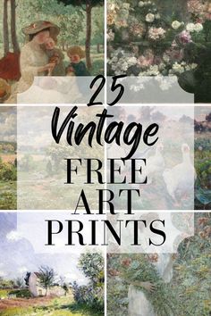 25+ Vintage Free Art Prints - Downloadable PDF Free Vintage Art, Vintage Landscapes, Free Printable Artwork, Printable Vintage Art, Free Vintage Printables, Free Printable Wall Art, Spring Is In The Air, Different Art Styles