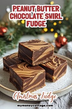 Elevate your holiday treats with our Christmas Fudge - Peanut Butter Chocolate Swirl Fudge! This delectable combination of rich chocolate and creamy peanut butter creates a mouthwatering swirl that's perfect for festive gatherings and gift-giving. A must-try for fudge lovers! #PeanutButterFudge #ChocolateSwirl #HolidayTreats #FestiveBaking #ChristmasFudge #PeanutButterChocolateSwirlFudge #HomemadeGifts #FudgeRecipes #EdibleGifts Peanut Butter Fudge Chocolate, Fudge Recipes Chocolate Peanut Butter, Christmas Dessert Peanut Butter, Chocolate Pb Fudge, Fudge Chocolate Peanut Butter, Peanut Butter Chocolate Candy, Easy Fudge Peanut Butter, Aunt Teens Fudge, Fudge Recipes Easy Peanut Butter