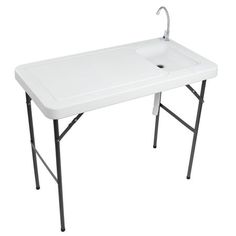 Vingli portable sink for camping is folding design and removable faucet and drainage hose make transportation and storage more convenient Specifications: - Color: Granite White - Material: Powder Coated Steel Frame & HDPE Table Top - Overall Dimension: (45.28x 23.23 x 37.20)" (L x W x H) - Weight: 23.15lbs Package included: 1 x Outdoor Cleaning Table 1 x Stainless Steel Faucet 1 x Water Drainage Hose 1 x Manual Fish Cleaning Table, Portable Sink, Outdoor Sinks, Outdoor Cleaning, Portable Toilet, Camping Table, Folding Table, Home Decor Furniture, Furniture Accessories