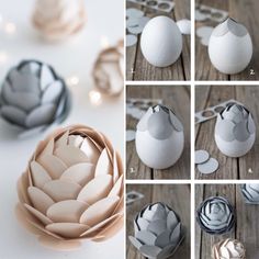 how to make an ornament out of paper - like materials such as eggs and flowers