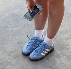 baby blue adidas sambas Shoe Wishlist, Paris Mode, Adidas Spezial, Adidas Campus, Pretty Shoes