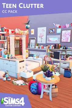 the room is filled with furniture and items for children's playrooms, such as bookshelves