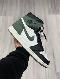 Jordan Green, Nike Jordan Green, Nike Air Jordans Sage Green, Jordan 1 Clay Green, Air Jordans Sage, Clay Green Jordan 1, Green Breathable Jordan Shoes For Streetwear, Green Mid-top Jordan Shoes For Streetwear, Jordan 1 Green