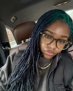 Curly Braids, Dyed Hair Inspiration, Pretty Hair Color, Stylish Glasses, Hair Crush, Loc Styles, Blue Ombre, Pretty Hairstyles