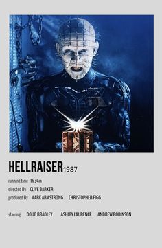 the poster for hellraiser, directed by clive parker