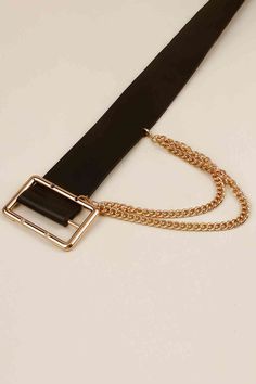 Elevate any outfit with our PU Leather Wide Belt! This stylish accessory features a trendy chain detail and is made with high-quality PU leather for a luxurious look and feel. Add a touch of edge and sophistication to your wardrobe with our versatile and durable wide belt! Material: PU Imported Product measurements: Size: 40*1.85 in Buckle: 1.8 in Luxury Belts Women, Belt With Chain, Tennis Shoe Heels, Luxury Belts, Wide Leather Belt, Bold Accessories, Wide Belt, Bra Set, Stylish Accessories