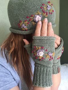 Hi everyone welcome my shop🥰 this is fabric high Quality yarn hand knitt. 45 %cotton 55%acrylic yarn.designe by me. Seeety fingerless gloves  and hat handmade embroidery. Thankyou verry much visit my shop. Hat Handmade, Crochet Gloves, Hat Beanie, Handmade Embroidery, Embroidered Hats, Knitted Hat, Christmas Hat, Crochet Hat, Mitten Gloves