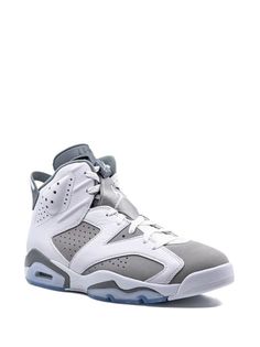 Jordan Air Jordan 6 "Cool Grey" Sneakers - Farfetch Jordan 6 Cool Grey, Nike Air Jordan 6, Jordan Air, Air Jordan 6, Jordan 6, Grey Sneakers, Pinterest Outfits, Sneakers White, Nike Air Jordan