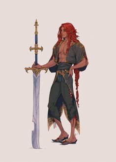 Male Phoenix Character Design, Feminine Man Character Design, Drakewarden Ranger Dnd, Wizard Robes Concept Art, Fire Genasi Wizard, Giant Woman Art, Barbarian Character Art, Fire Character Design Male, Evocation Wizard