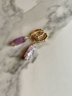 These amethyst earrings are eye catching and hypoallergenic. "Surreal, I'm damned if I do give a damn what people say" Purple Energy, Lavender Earrings, Purple Earrings, Amethyst Earrings, Amethyst, Lavender, Energy, Purple