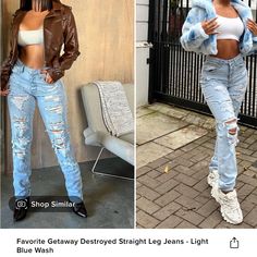 Never Worn. Size 5. Can Post Pics Of Actual Jeans If You Like Stretch Straight Leg Distressed Jeans, Stretch Distressed Straight Leg Jeans, Fashion Nova Mom Jeans, Fashion Nova Cargo Jeans, Blue Jeans Fashion Nova, Straight Leg Jeans, Fashion Nova, Straight Leg, Women Jeans