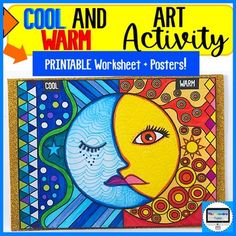 an art activity for kids to learn how to draw and paint the sun and moon