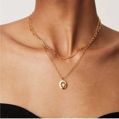 Material: 14k Gold Plated Cubic Zirconia Length: 17.7” Hypoallergenic Lead And Nickel Free Tarnish Free Gold Clavicle Chain Charm Necklace In Fine Jewelry Style, Dainty Gold Plated Chain Necklace, 14k Gold Filled Round Chain Necklace, Dainty Yellow Gold Plated Chain Necklace, Tarnish Resistant Cubic Zirconia Necklaces, Gold Plated Charm Necklaces, Gold Cubic Zirconia Clavicle Charm Necklace, Gold Plated Double Strand Charm Necklaces, Gold Cubic Zirconia Necklace With Clavicle Chain