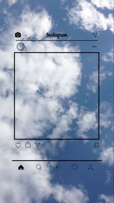 the sky is filled with white clouds and there are black square shapes in the middle