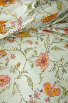 an image of a floral print bedding set