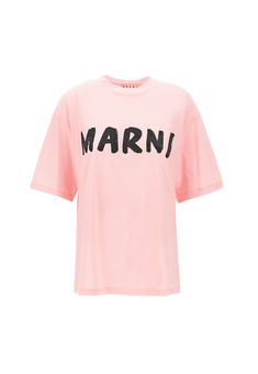 Marni Shirt, Italy Women, Pink Ribbed, Cute Everyday Outfits, Pink Shirt, Black Logo, Pink Cotton, Outfits Ideas, Luxury Retail