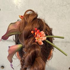 Flower In Hair, Shave My Head, Nothing But Flowers, Fancy Hairstyles, Hair Reference, July 10, Dream Hair, Floral Hair, Flower Hair