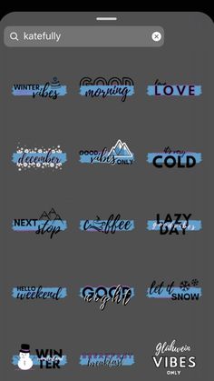 an iphone screen showing the different font styles for logos and other things to do with them