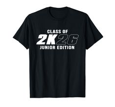 PRICES MAY VARY. Class of 2026 Junior Edition, Senior 2026, Class of 2026, Graduation, Back to school, Graduate 2026 Lightweight, Classic fit, Double-needle sleeve and bottom hem Branded T Shirts, Top Styles, Back To School, Fashion Branding, T Shirt, Clothes