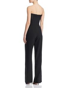 Size & Fit:• Fits slightly small; if between sizes order one size up• Tailored, body-hugging fit through bust, waist and hips• Non-stretch fabric• Designed for a floor-length look• Approx. 56 from top to hem, based on a size 2• Model measurements: 5'10 height, 33.5 bust, 23.5 waist, 34.5 hips, wearing a size 2Features & Care: Formal Fitted Strapless Jumpsuit, Fitted Strapless Jumpsuits And Rompers For Formal Occasions, Formal Strapless Fitted Jumpsuits And Rompers, Strapless Fitted Jumpsuit For Formal Occasions, Formal Strapless Fitted Jumpsuit, Fitted Elastane Pantsuit For Night Out, Fitted Strapless Pantsuit For Formal Occasions, Fitted Strapless Formal Pantsuit, Strapless Fitted Formal Pantsuit