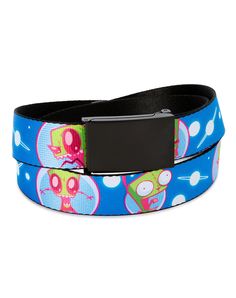 Elevate your style and show love for a true classic when you get this officially licensed Invader Zim Belt. This bright and bold accessory is sure to make your favorite outfits pop! Officially licensed Adjustable Material: Nylon Clamp buckle closure Imported Invaders Zim, Scene Clothing, Rabbits Foot, Goth Accessories, Scene Queens, Scene Outfits, Spencers Gifts, Kandi Patterns, Bold Accessories