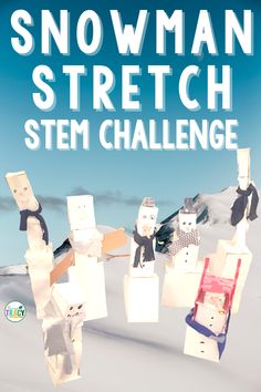 Tallest Snowman Stem Challenge, Tallest Snowman Challenge, New Year Stem Activity, Winter Activities For Elementary School, Christmas Stem Activities Middle School, December Stem Activities Elementary, Winter Stem Activities Elementary, Winter Steam Activities, January Stem Challenges