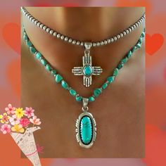 🍃💫I think that this beautiful necklace is a true work of art. Handcrafted by Navajo artisans, it features a stunning oval pendant  with intricate cutout design. The pendant is about 1 3/4" long. The 16" necklace features smooth nuggets of turquoise alternating with sterling silver beads, toggle clasp, The chain is durable, making it a perfect accessory for any occasion. The necklace has a unique and authentic style that reflects the Native American culture. The blue and green colors of the turquoise stone add a touch of beauty that is sure to catch the eye. This piece is perfect for anyone who wants to add a touch of ethnic jewelry to their collection.💫🍃 16 Necklace, Turquoise Jewelry Native American, Reno Nv, Cutout Design, Navajo Turquoise, American Culture, Native American Culture, Oval Pendant, Gorgeous Jewelry