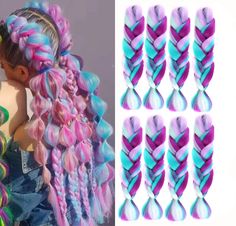 PRICES MAY VARY. 1.【Weight& Length】: 8packs/order,95-105 Gram/pack, Fold Length 24 Inch, Unfold Length 48 Inch. 2.【Material】: Our Jumbo Braiding Hair Extensions Made With High Temperature Synthetic Fiber， Natural feeling, softer, lighter with more natural body complement ,Recognized as the best quality heat-friendly synthetic fibers by hair industry. 3.【Usage】:Daily Use, Office, Performance, Party, Wedding, Holiday, Festival, Role-playing, etc. The Ombre Jumbo Braiding Hair Makes You Stand Out F Hair Lights, Crochet Braids Twist, Hair Rainbow, Twist Box Braids, Dread Braids, Jumbo Braiding Hair, Rave Hair, Crochet Box Braids, Jumbo Braids