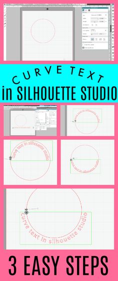 three easy steps to draw an object in silhouette studio with text overlaying the image