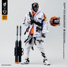 Machine56 REX/G6[DV_TYPE-1A] White The Second action figure PREORDER DEPOSIT Action Figure Devil Toys Alex Pardee, Building Toys For Kids, Cyberpunk Clothes, Urban Ninja, Tactical Clothing, Figure Photography, Custom Action Figures, Robots Concept