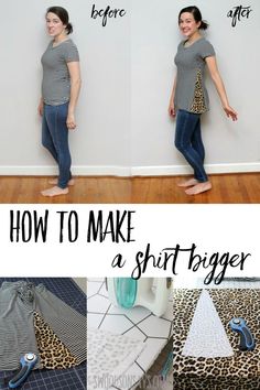 how to make a t - shirt bagger from an old pair of leggings